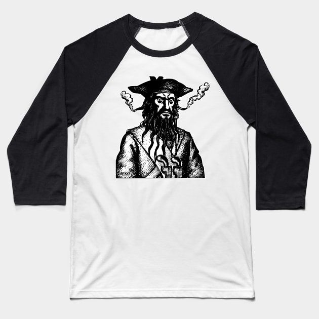 Pirate-2 Baseball T-Shirt by BonzoTee